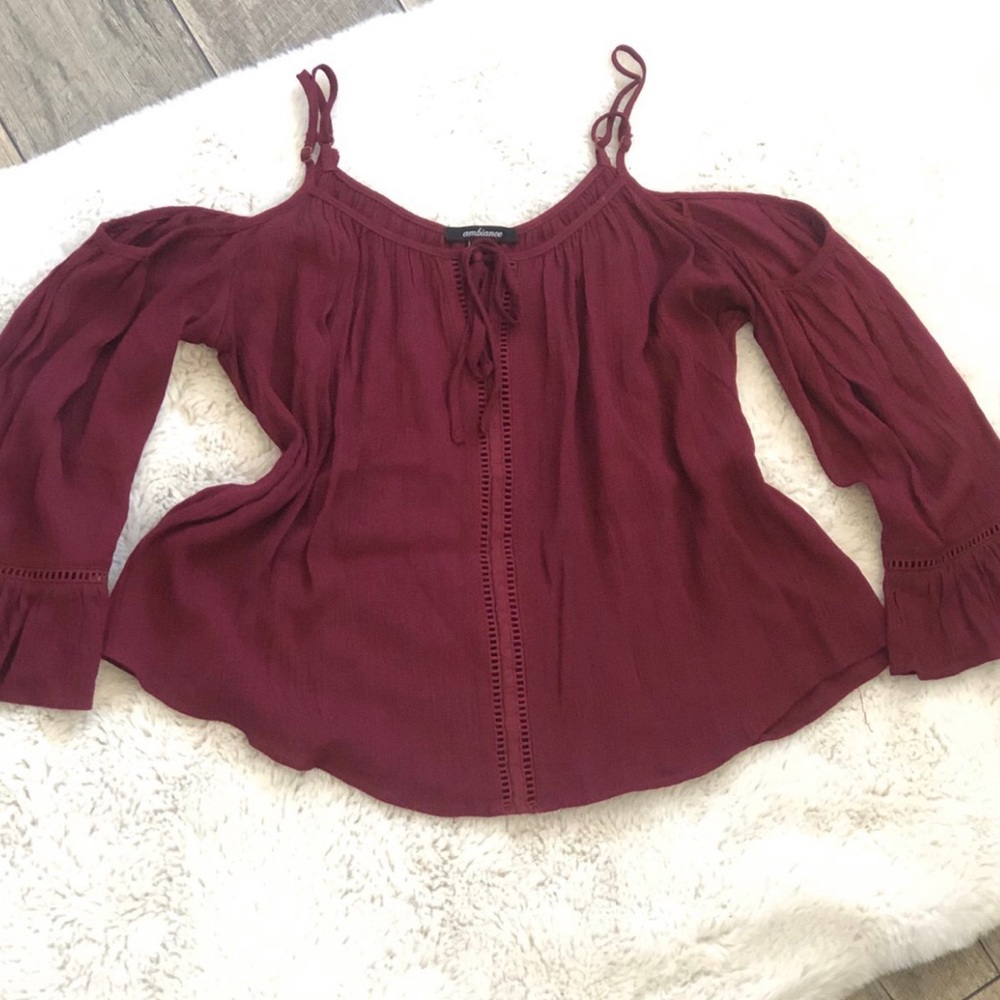Burgundy blouse